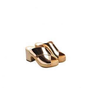 NEW SABOT YOUYOU women's youyou yzis laminated sandals in rosy